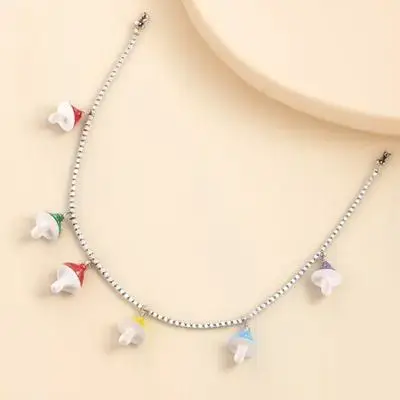 أزياء السراويل سلسلة الفطر قلادة طويلة شيك نمط الجينز السراويل سلاسل حزب بار نادي المحفظة حزام جيب سلسلة