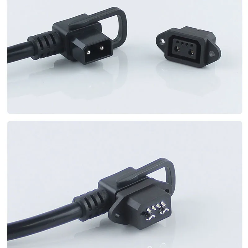 2+4 Electric Vehicle Lithium Battery Connector 40A High-power Charging Port Socket E-Bike  6Pin Socket Discharging Power Cord
