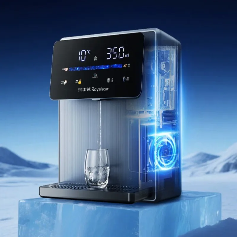 Pipeline-operated wall-mounted instant hot water dispenser with integrated refrigeration and heating function for home dining.