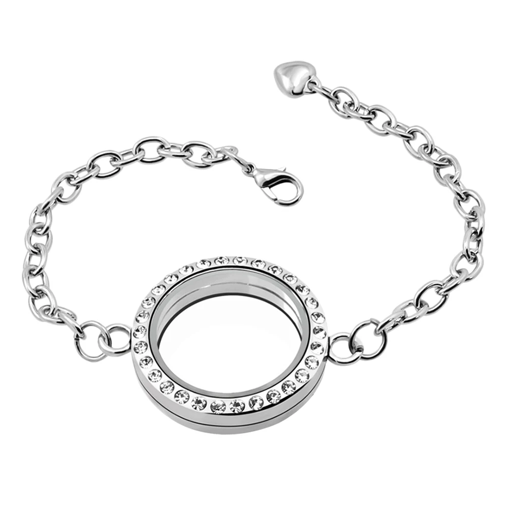 

Photo Frame For Women Rhinestone Bangle Durable Alloy Jewelry Sparkling Charm Hand Chain Bracelet Trendy Chic Fashionable