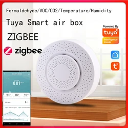 Zigbee/Wifi Smart Air Box Carbon Dioxide Detector CO2 Gas Sensor Formaldehyde VOC Temperature Sensor For Alexa Google Home