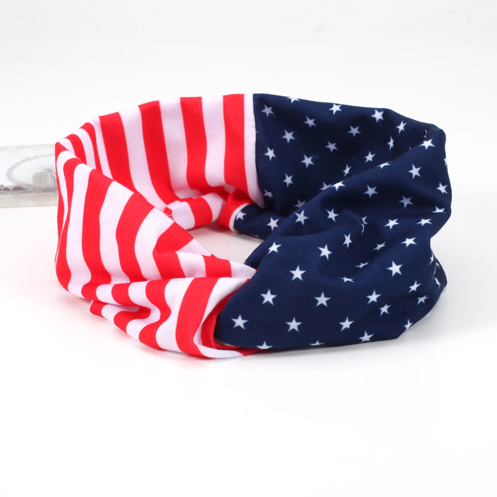 USA Flag Headbands for Women Girls Red White and Blue Patriotic American Flag Hair Accessory