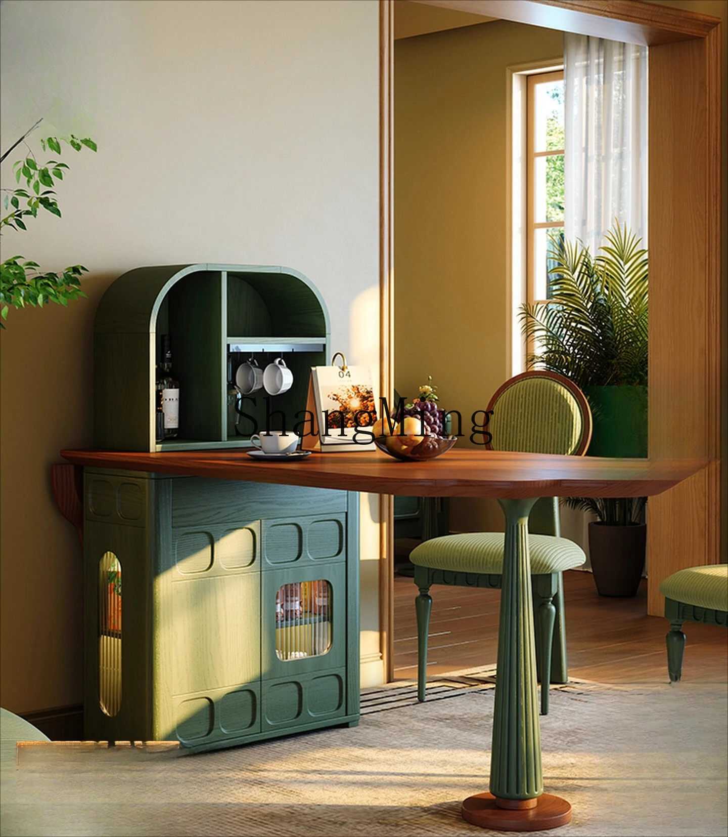 

Обеденный стол CL Wind Island, складной, многофункциональный, для небольших квартир, в стиле ретро, из массива дерева.