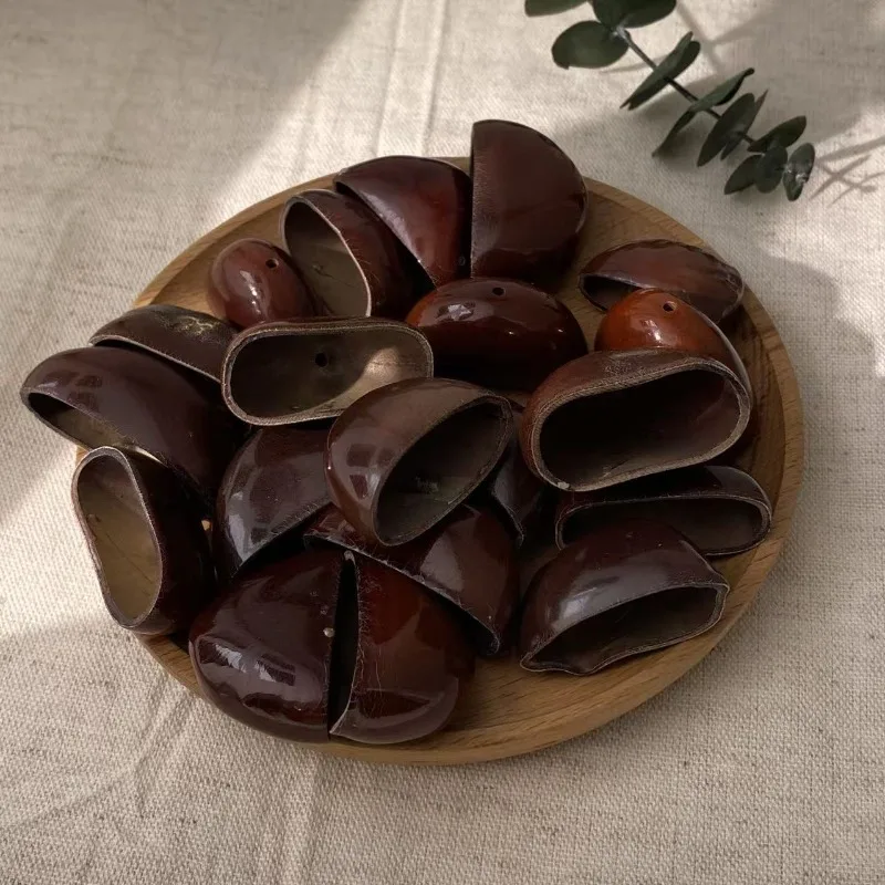 10pcs Duck Jian Vine Hand Rattle Juju Plant Shell Rattle DIY Handmade Shell Bell Material Pack Wind Chime