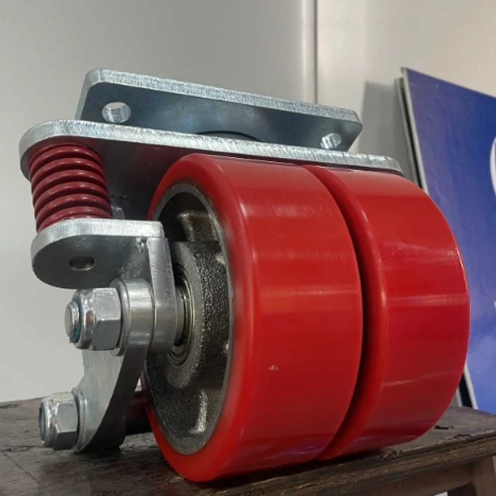 

Extra Caster Wheel 1 Ton Loaing 100mm Wide Caster Wheel with Spring