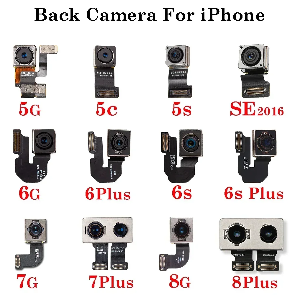 

1Pcs Tested Well Back Rear Camera With Flash Module Sensor Flex Cable For iPhone 5 5S 5C SE 6 6s 7 8 PLUS Back Camera