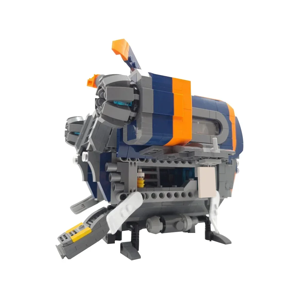 MOC-décennie s de construction sous-marin Blue Fox, plongée en haute mer, modèle SubnauFIFA, exploration sous-marine, briques de soleil, jouets pour enfants, cadeau