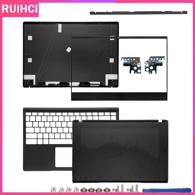 

For Modern 14 MS-14D1 14D2 14DK M14 NEW LCD Back Cover/Front Bezel/Palmrest/Bottom Case/Hinges Laptop Top Back Case Black