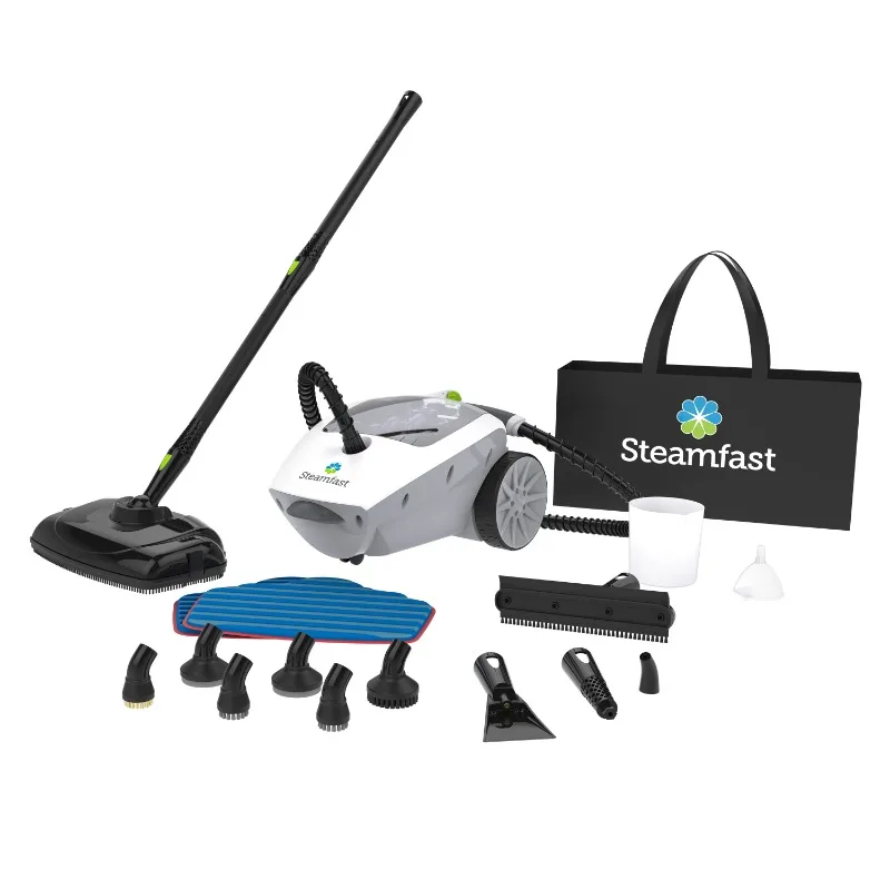 Steamfast Deluxe Canister Steam Cleaner with Steam Mop, 18 Accessories, 48 oz