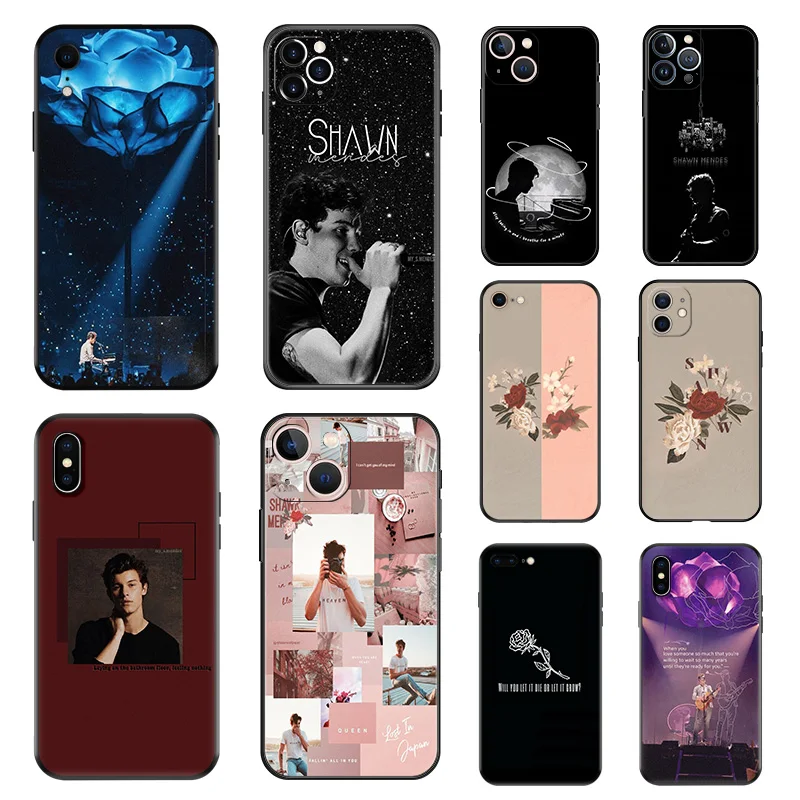 Matte Phone Case For iphone 16 Plus 15 14 13 12 11 Pro Max Mini 7 8 XR 16Pro XSMax 15Pro Shawn Mendes Black Soft Cover