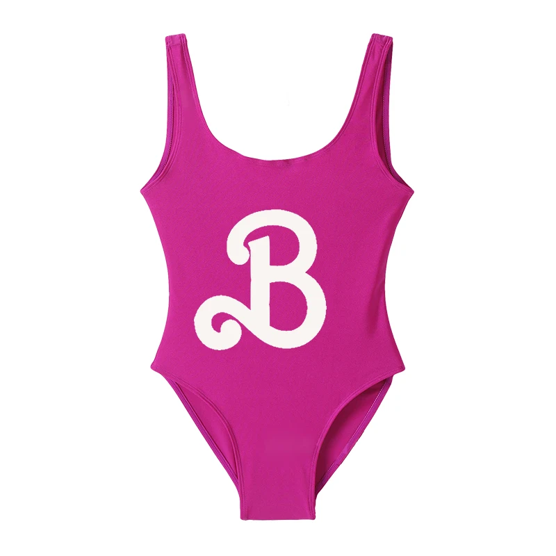 2024 New Barbie Girls Sexy Backless Jumpsuit Swimsuit Kawaii Fashion Women Swimwear Swimming Female Beachwear Bathing Suit Gifts