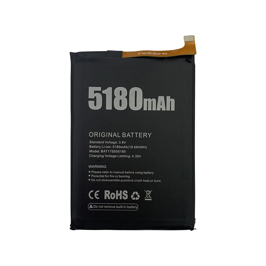 

100% Original 5180mAh Phone Battery For Doogee S50 BAT17S505180 Replacement Batteries Bateria