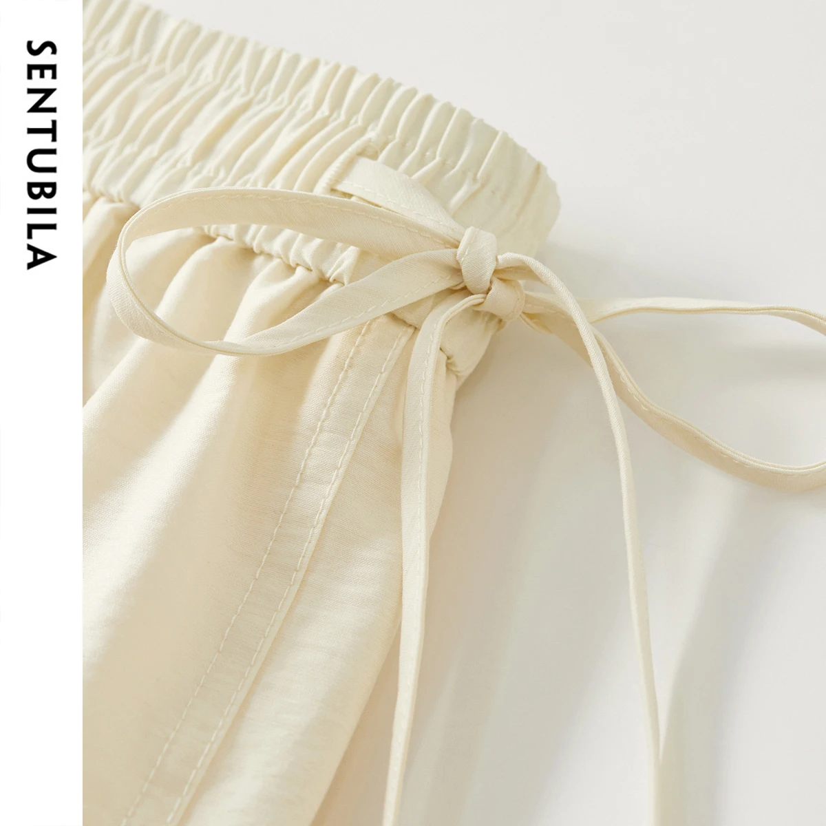 SENTUBILA Women's Two Pieces Set 2025 New Lapel Short Sleeve Shirt Elastic Waist Mini Skirt New In Matching Sets 152Z87899