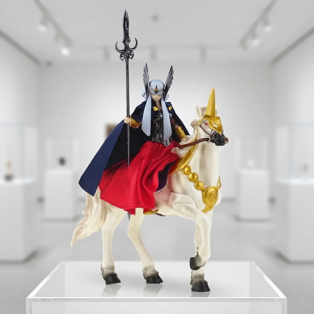 【In Stock】 Saint Seiya JM Polaris Hilda White Horse Double Body Myth Cloth EX Metal Armor Diecast Action Figure Collection
