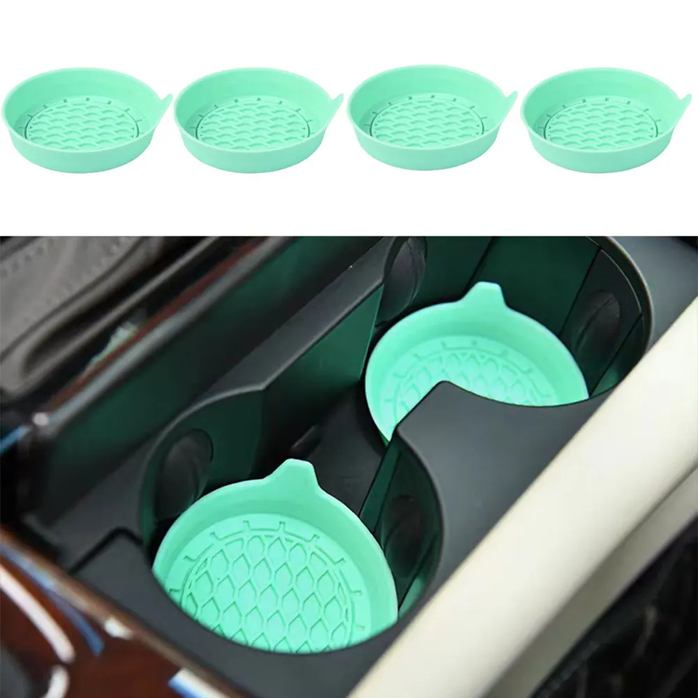 2/4 stücke Auto Tasse Halter Untersetzer Silikon Tasse Halter Einsatz Universal Non-Slip Tasse Halter Auto Zubehör Innen stille Tasse Pad – Detail 11