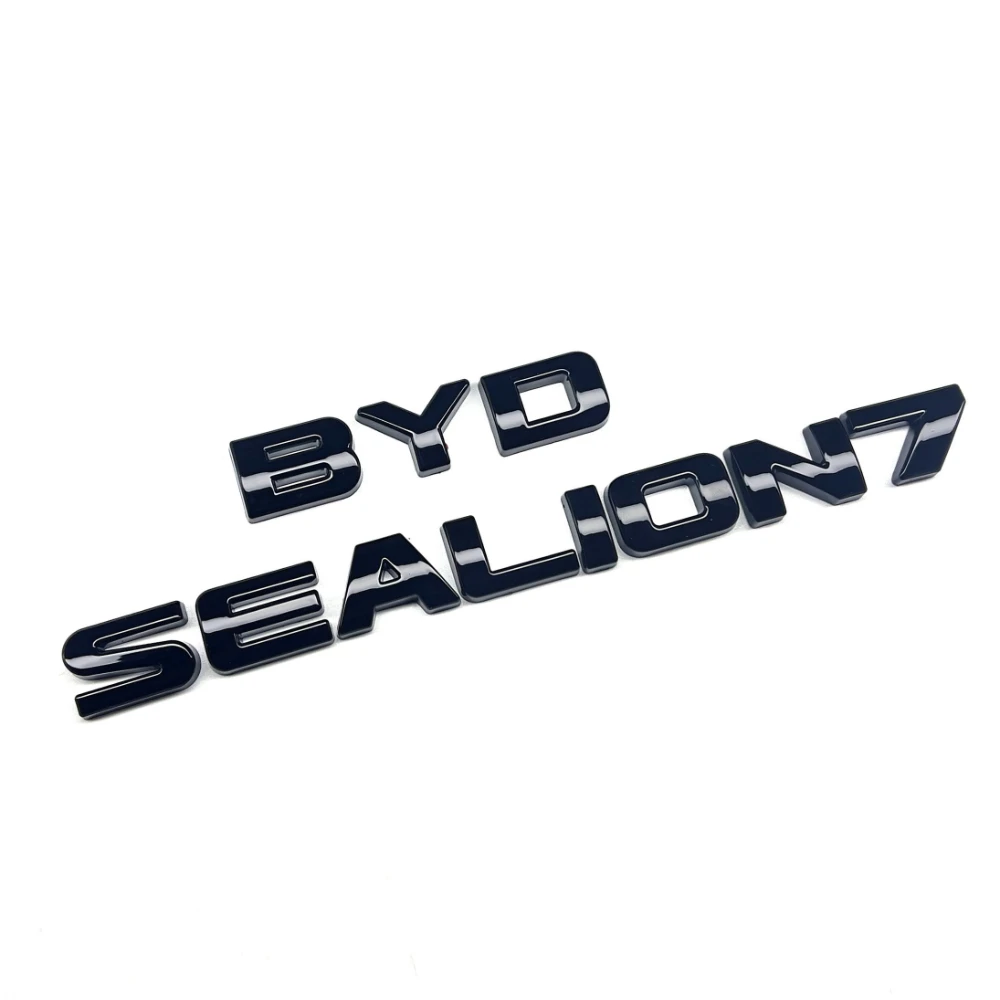 Naklejka na samochód BYD SeaLion 07 EV, specjalna, bez demontażu, czarnona naklejka z emblematem, czarny wojownik, czarne logo samochodu, naklejka na zewnątrz auta.