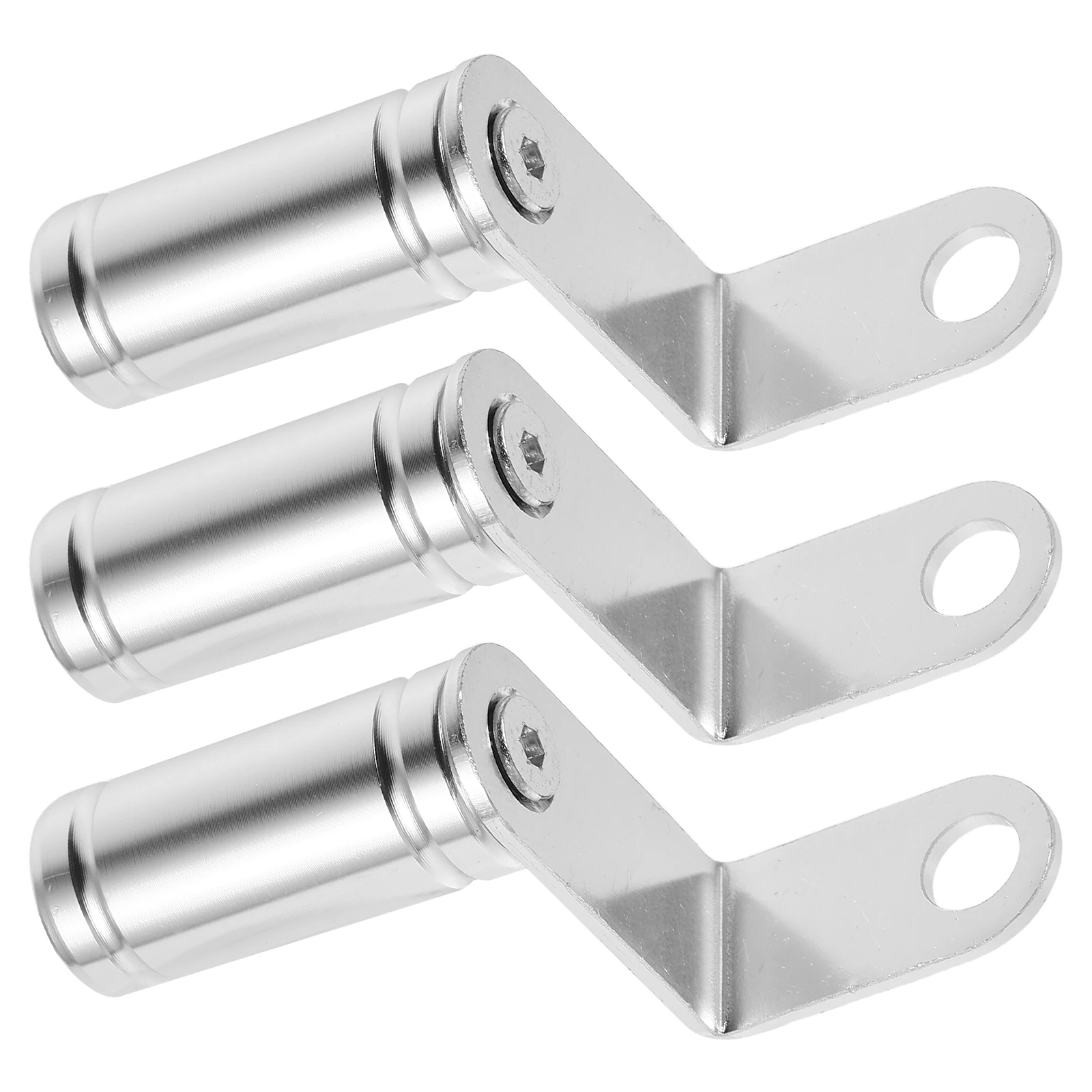 

3pcs Rearview Mirror Bracket Aluminum Extension Mount Silver Handlebar Adjustable Vibration Universal Motorcycle Scooter Car