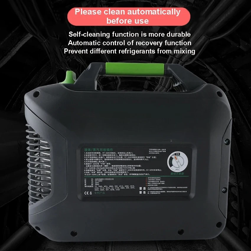 1HP DC Brushless Motor Air Conditioning Maintenance Compressor 220V for ST-520D Refrigerant Recovery Machine Portable Car AC Rep