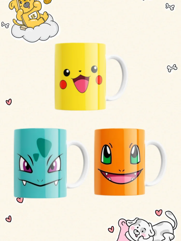 

Керамическая кружка 330 мл с аниме-принтом FJigglypuff, Bulbasaur, Psyduck – чашка для чая, воды, кофе, подарок