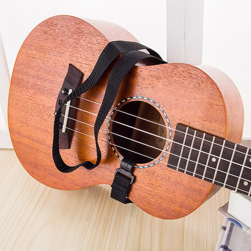 Verstelbare Nylon Ukelele Band Gitaar Hang Hals 46.5-55 Cm Muziekinstrument Bandjes Sling Met Haak Duurzaam Gitaar accessoires