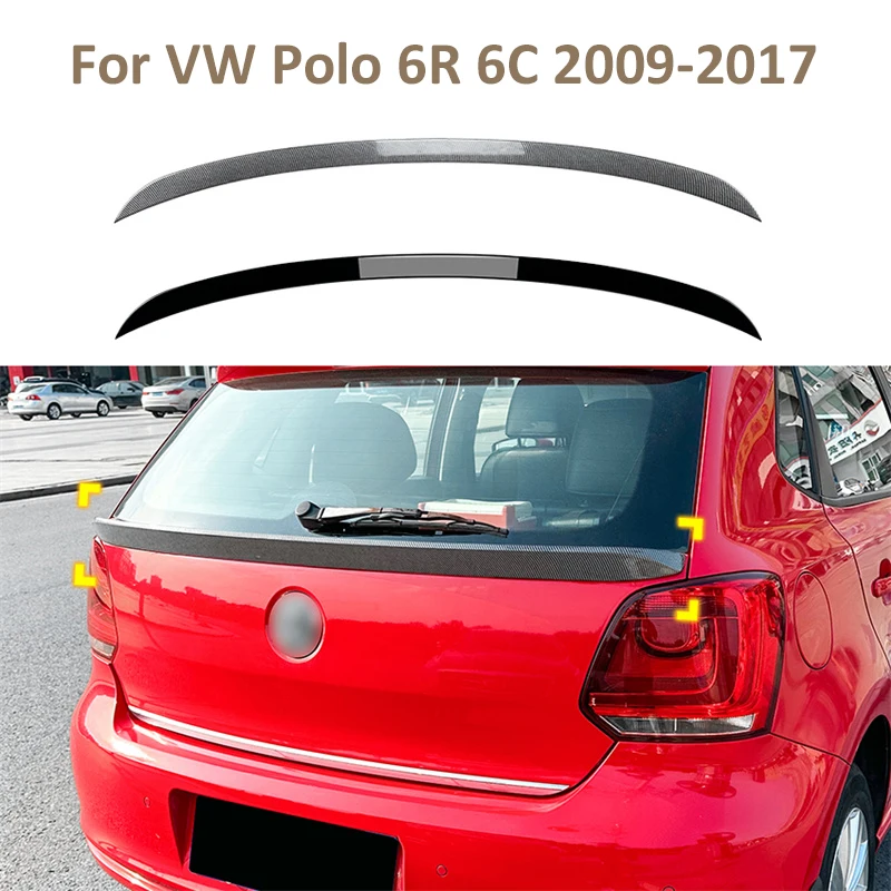 

Блеск для VW Polo 6R 6C 2009 - 2017 задний верхний спойлер на крышу багажника