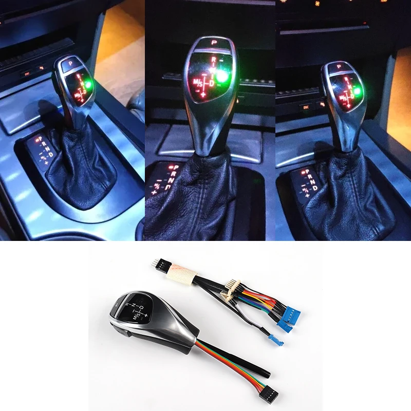 LED Gear Shift Lever For BMW 3 Series 5 Series E46 E60 E61 E90 E91 E92 E93 1998-2007  Car Knob Accessories