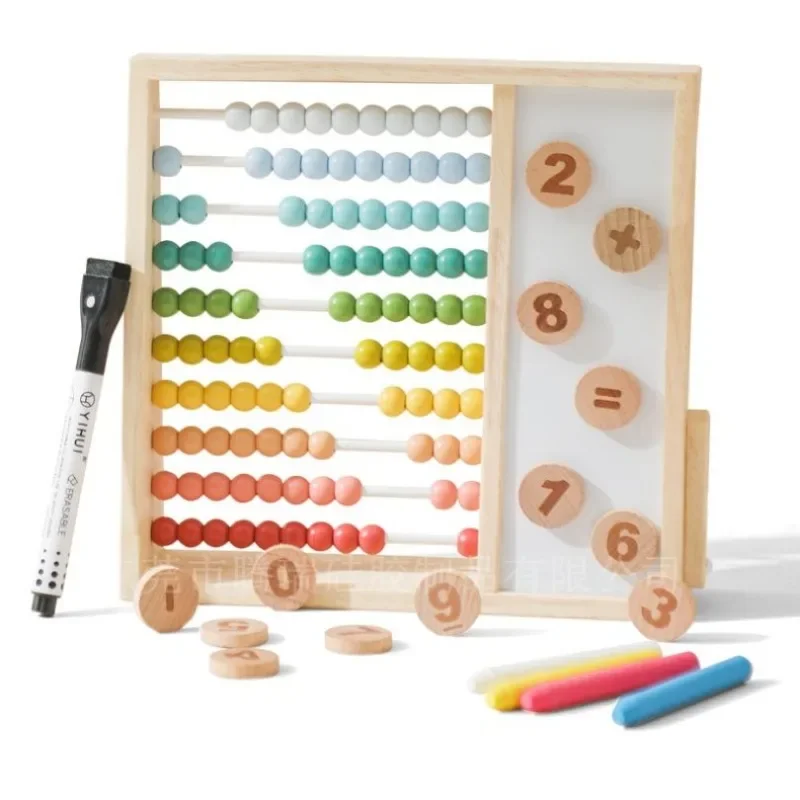 Wooden Multifunction Math Toys Kids Montessori Toys Preschool Early Learning Educational Toys for Baby Toddlers