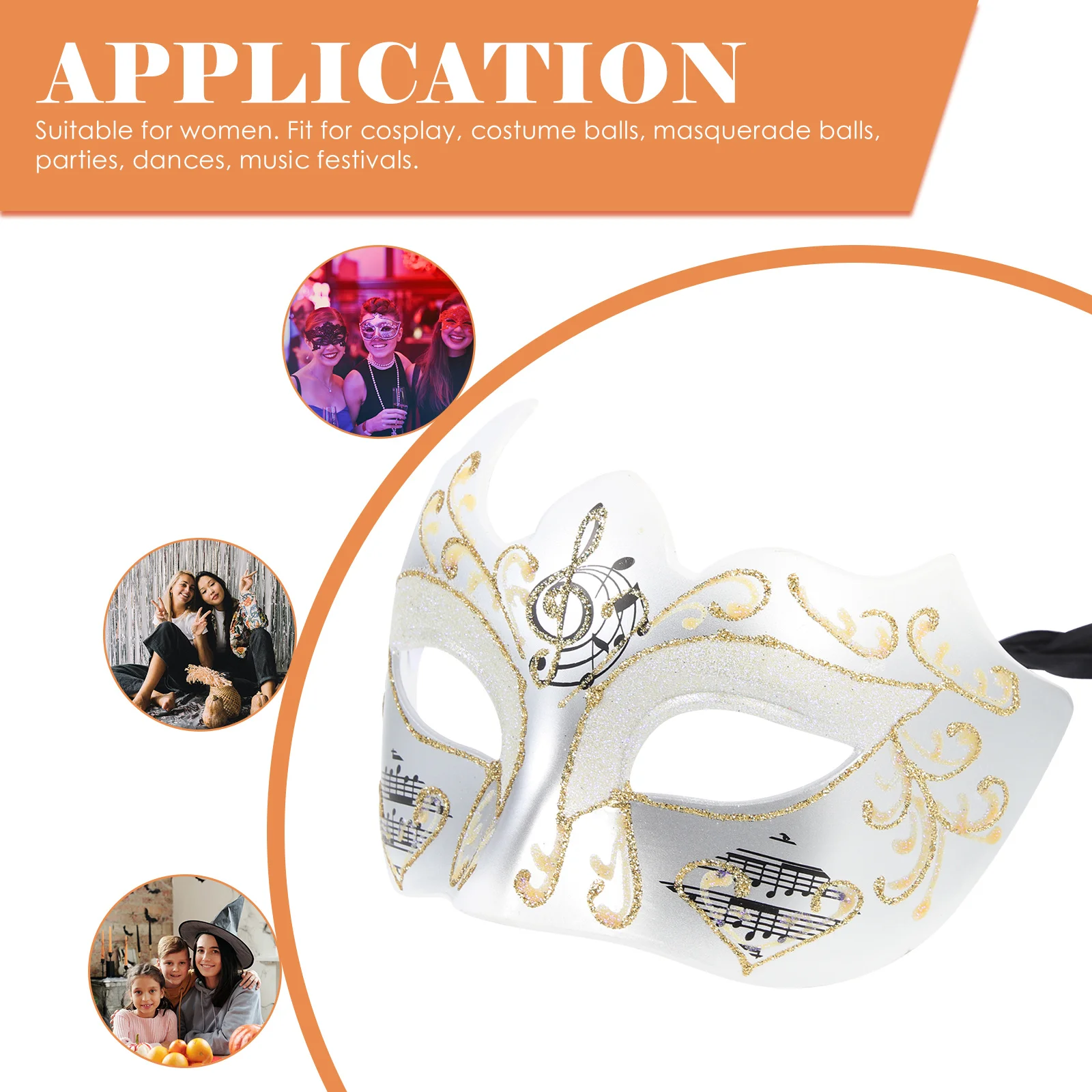 

Exquisite Half Face Venetian Mask Women Halloween Costume Party Decor Creative Plastic Mask for Masquerade Balls Dances