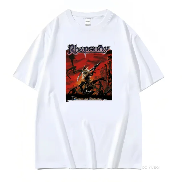 Vintage Rhapsody of Fire Dawn Victory T Shirt graphic all sizes TT8872 vintage Washed Top For Everyday Wear Versatile Unisex
