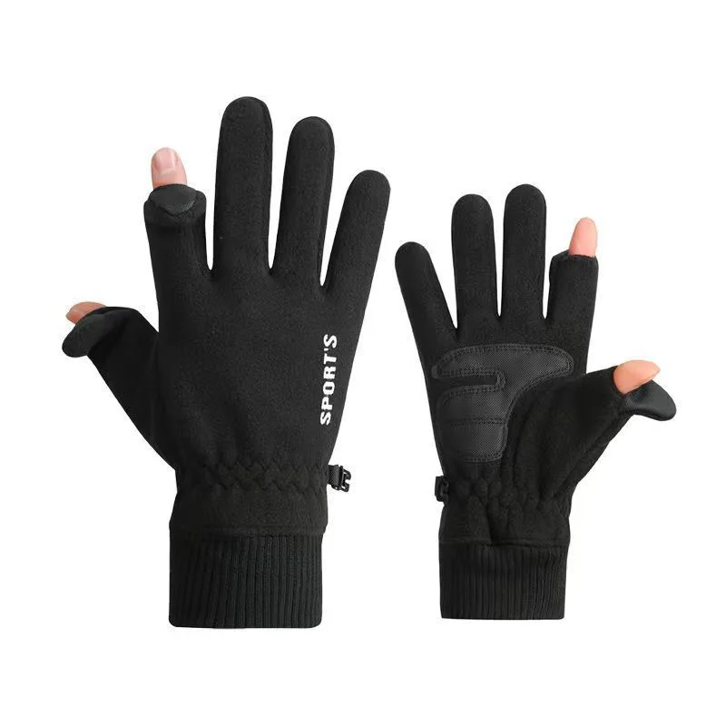 Warm Gloves Made of Fleece Thin Design for Spring and Autumn Windproof Cold Proof Anti Slip Cycling Sports Warm and Soft