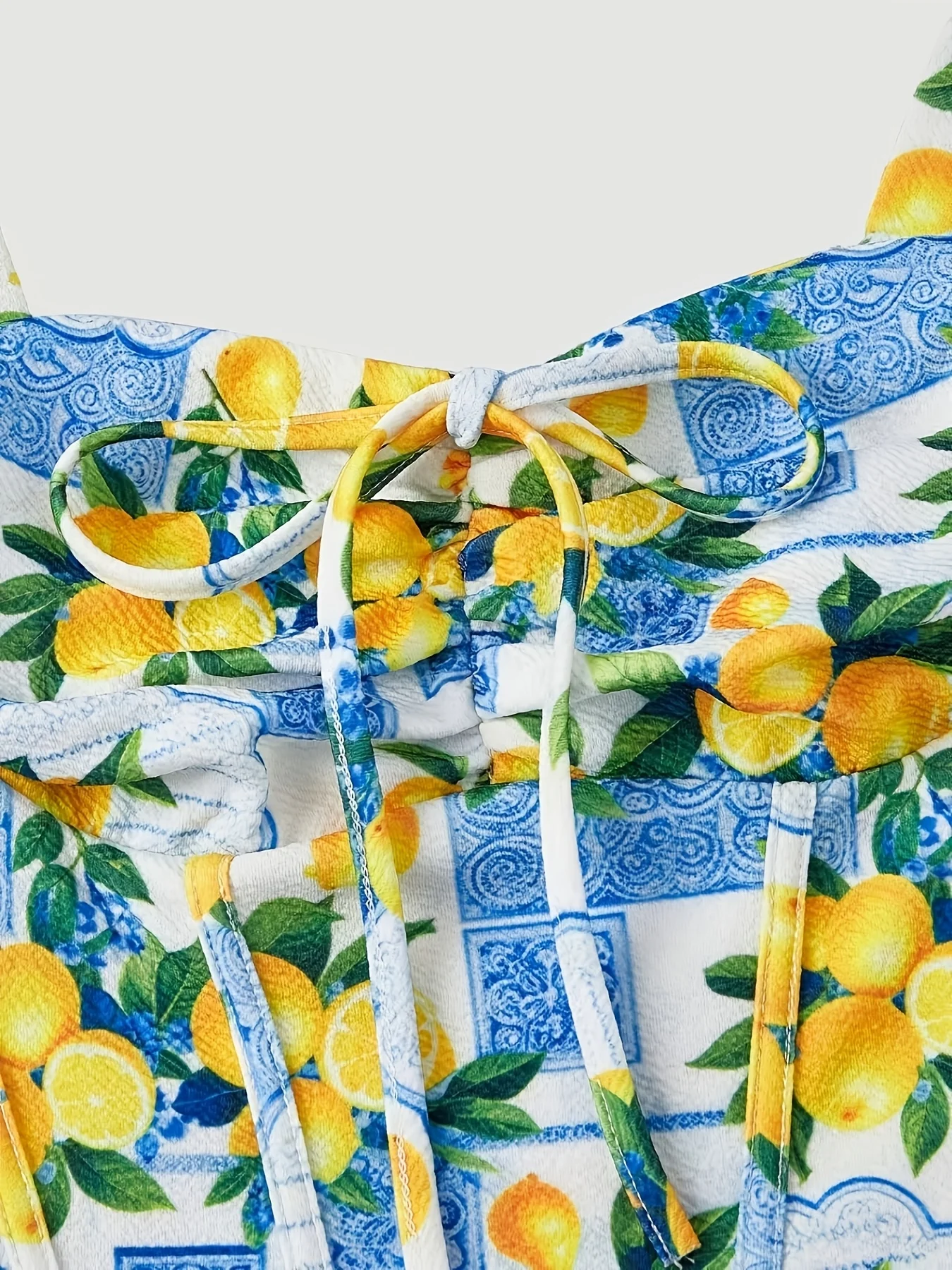 Summer Dresses for Women Spaghetti Strap Print Women Dress Fashion Lace-up A-LINE Dress Women Vestidos De Verano Mujer Q4228 view 5