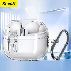 Earphone Cover For Samsung Buds 3 Pro Case Transparent Secure Lock Fundas For Samsung Galaxy Buds3 Buzz 3 Pro Cases Sleeve Hook