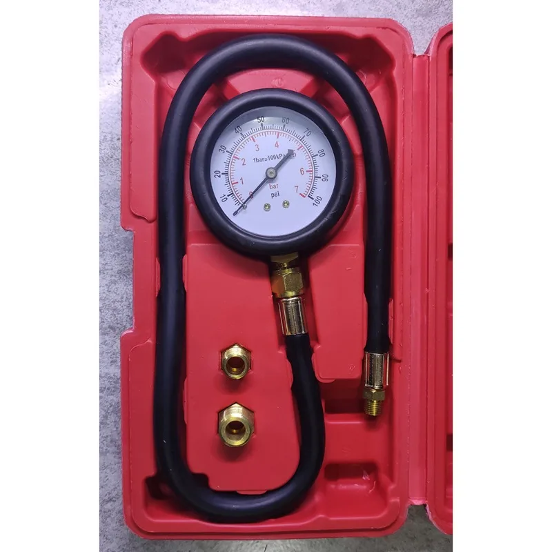 

TU-12 Auto Transmission Pressure Tester Meter Gauge Tool 24" Flexible Hose Diagnostic Kit 0-100PSI For Engine Oil