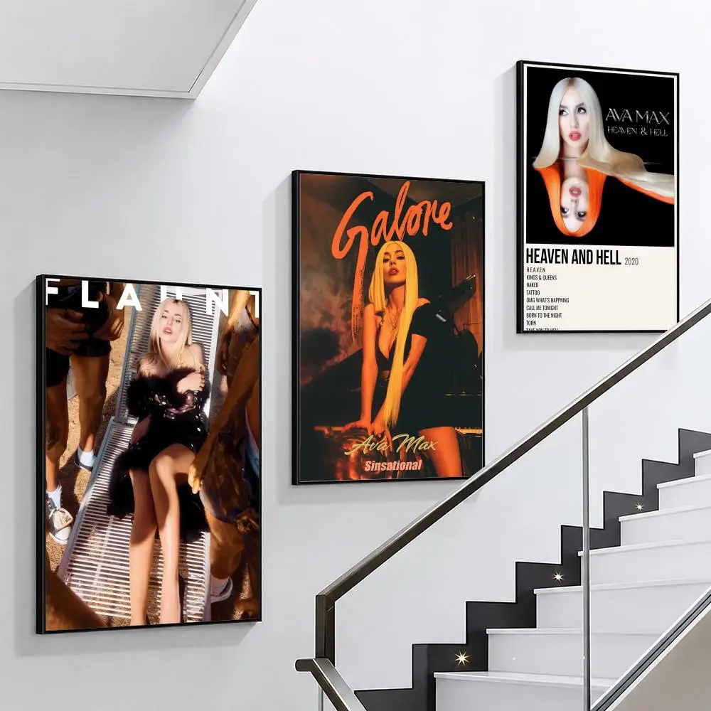 A-Ava Max Poster Wall art print art suitable for living room bedroom bar parlor home decoration gift