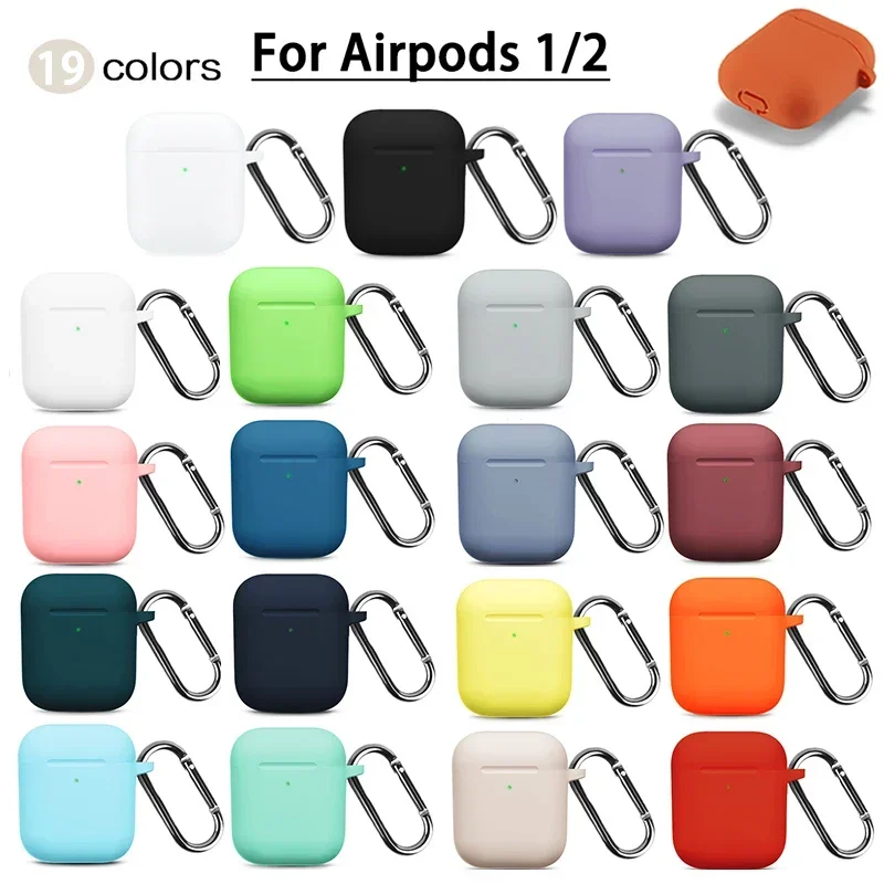 

Case For Airpods 1/2 silicone Protective Case Bluetooth Wireless Earphon Cover For Air pods 2 / Apple Airpods2 case