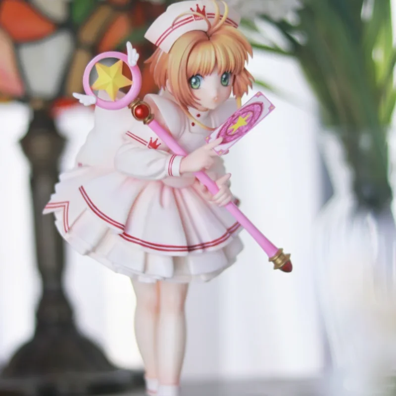 Prevendita Card Captor Kinomoto Sakura Infermiera Uniforme Action Figure Giocattolo da collezione Personalizzato Decorazione da scrivania Ornamento Regalo