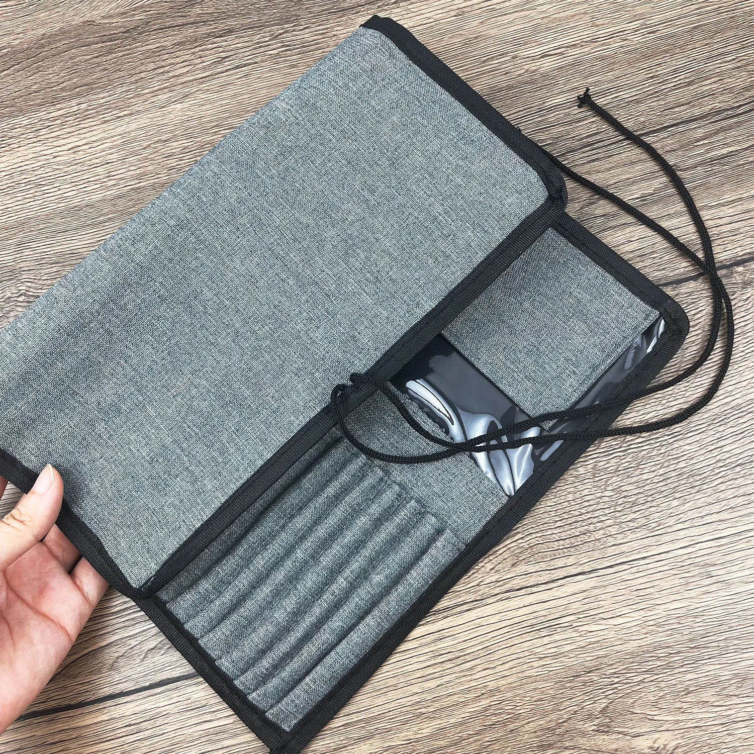 

Прочный нейлоновый чехол для художественной кисти с 24 слотами, портативный свернутый держатель для кистей и сумка-органайзер для хранения кистей для рисования