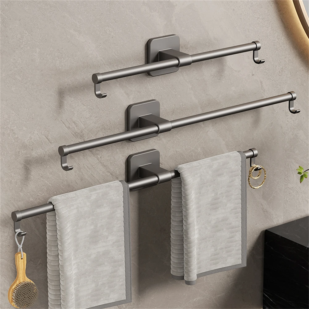 

1PC 30/40/50CM Bathroom Towel Bar No Drilling Wall Mount Kitchen Towel Rack Hanger Adjustable Bathroom Hand Towel Rack