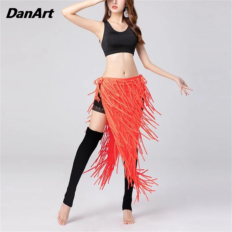 

Belly Dance Waist Scarf Polyester Tassel Splicing Strap Fabric Skirt Strap Extended Modal Triangle Waist Scarf Sexy Women Skirt