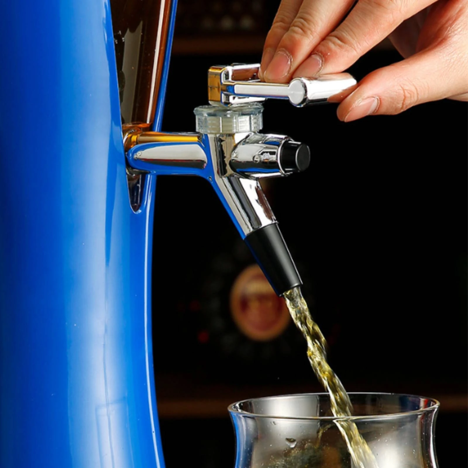 Beer Dispenser Column Transparent Chamber Light-up Beer Dispenser Barware Colored Base Detachable
