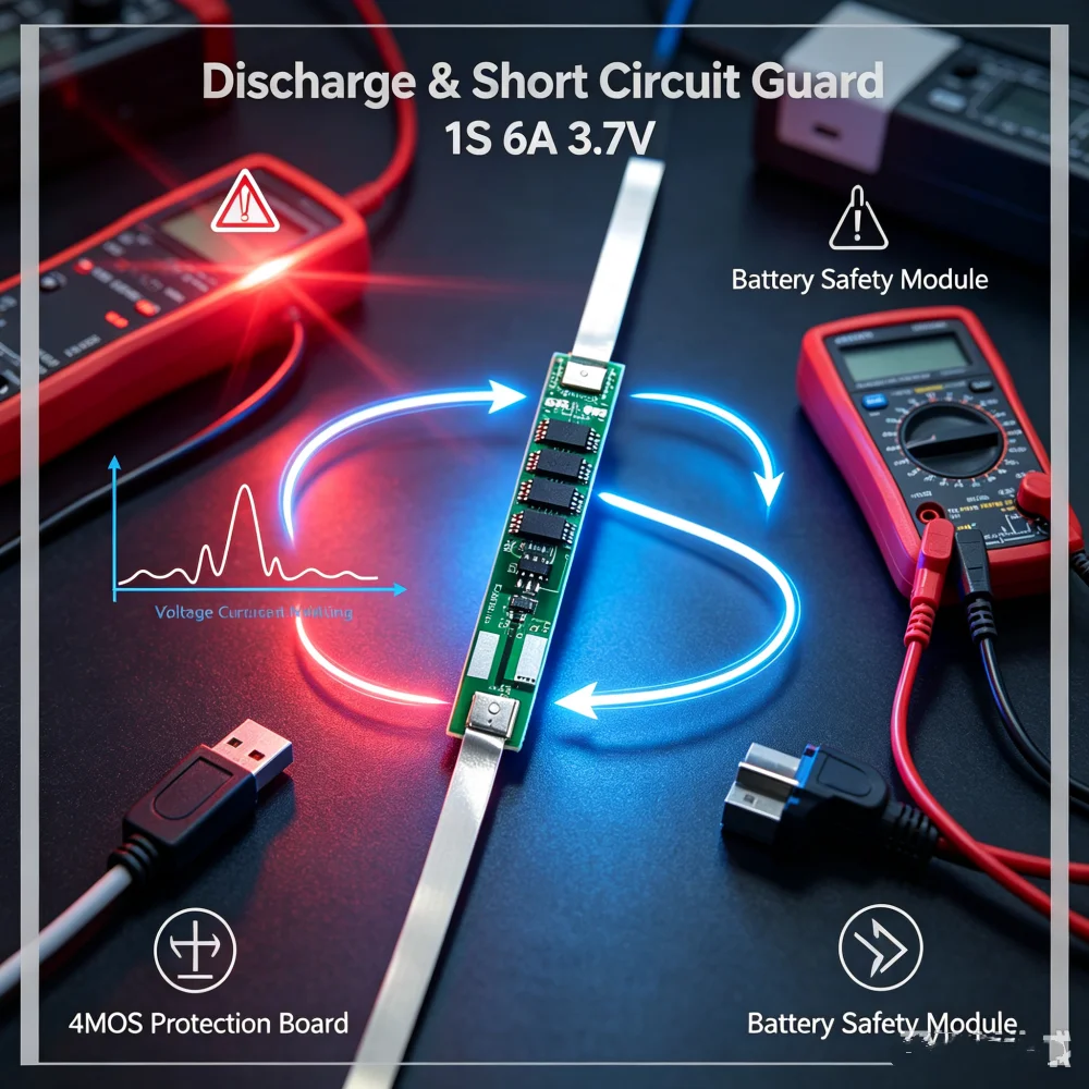 1S 6A 3.7V 4MOS Enhance/Balance Lithium Battery Charger Protection Board  for 3C Digital 1/5/10pcs Set