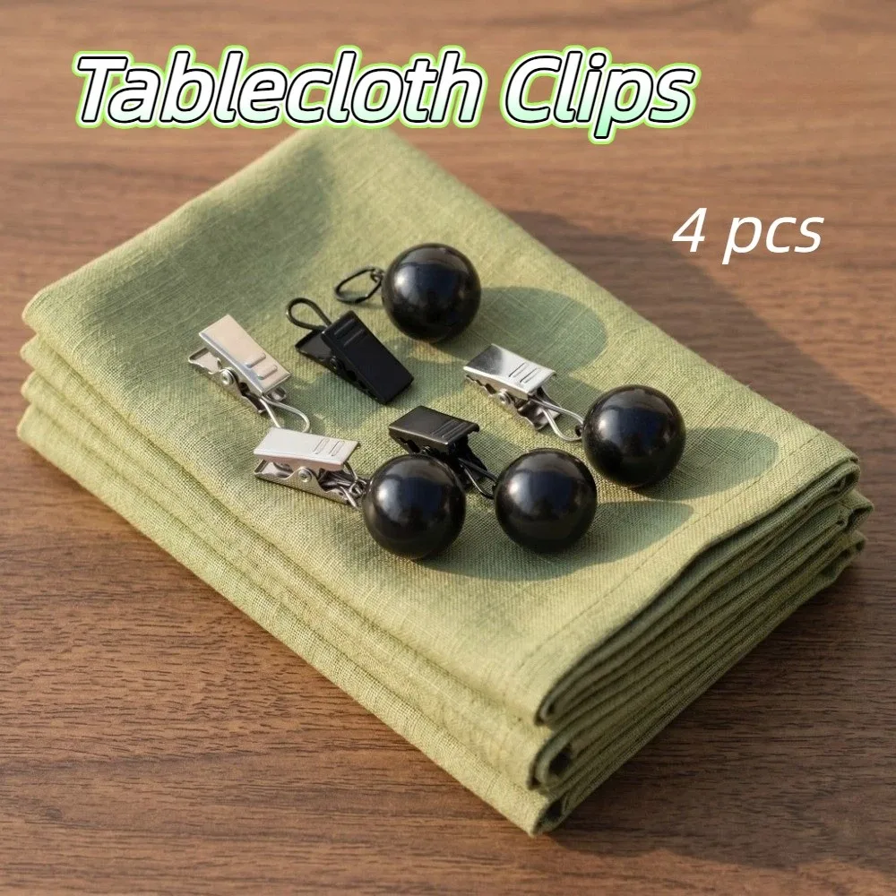 

4 pcs Gravity Ball Curtain Weight Ball with Clip Windproof Table Cloth Weights Durable Rustproof Curtain Weights Table Cover