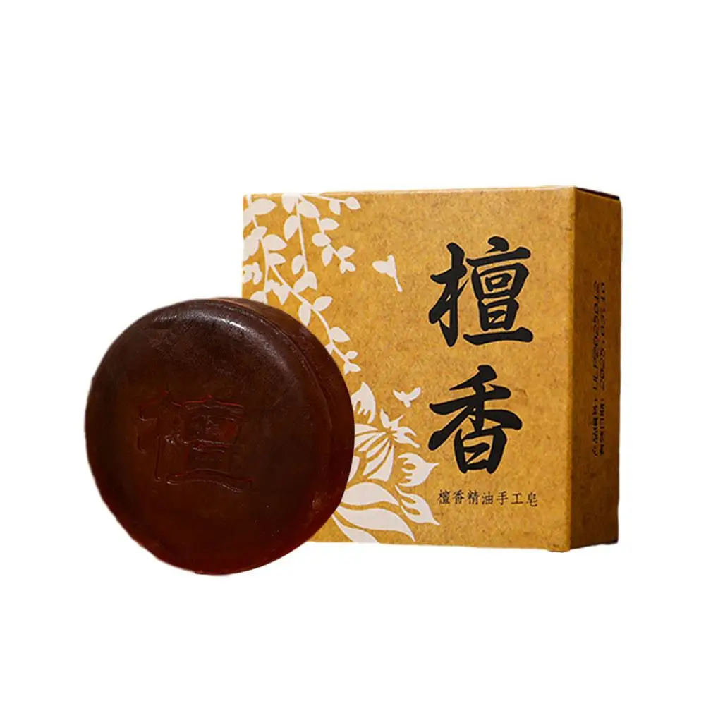 80/100g Sandalwood Handmade Soap Face Wash Removal Whitening Acne Oil Care Face Soap Moisturizing Treatment Control U5H2