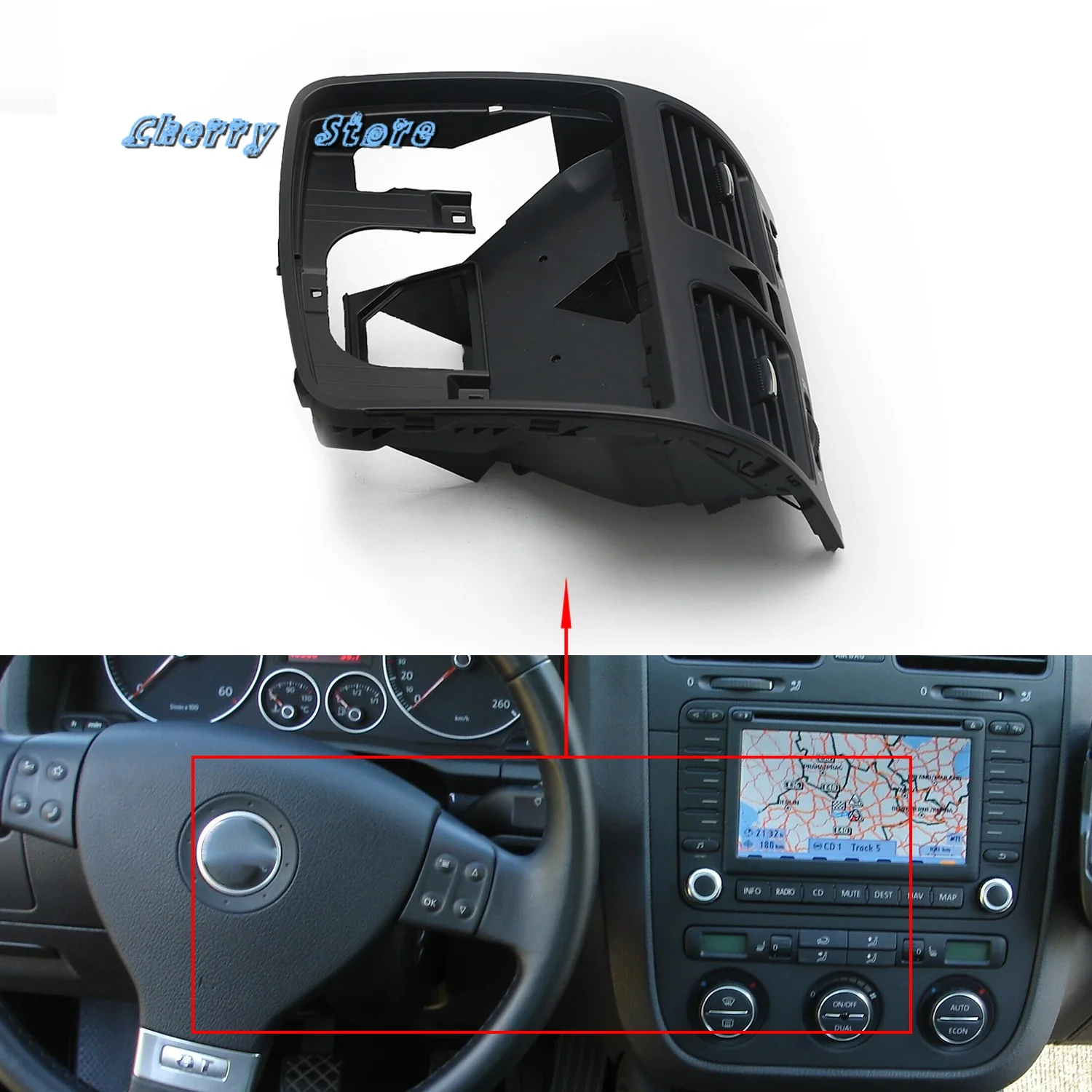 1K0 819 728 F Front Dashboard Air Outlet Dash A/C Central Vent For VW Jetta MK5 Golf /GTI  MK5 Rabbit 1K0819743B 1KD 819 735