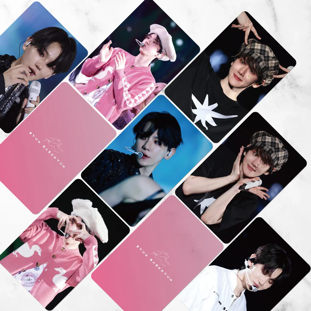 55 قطعة من بطاقات الصور المجسمة للحفلات الموسيقية BAEKHYUN - بضائع ألبوم K-pop اللامعة بالليزر، يجب اقتناؤها (متجر Anime Worlds)