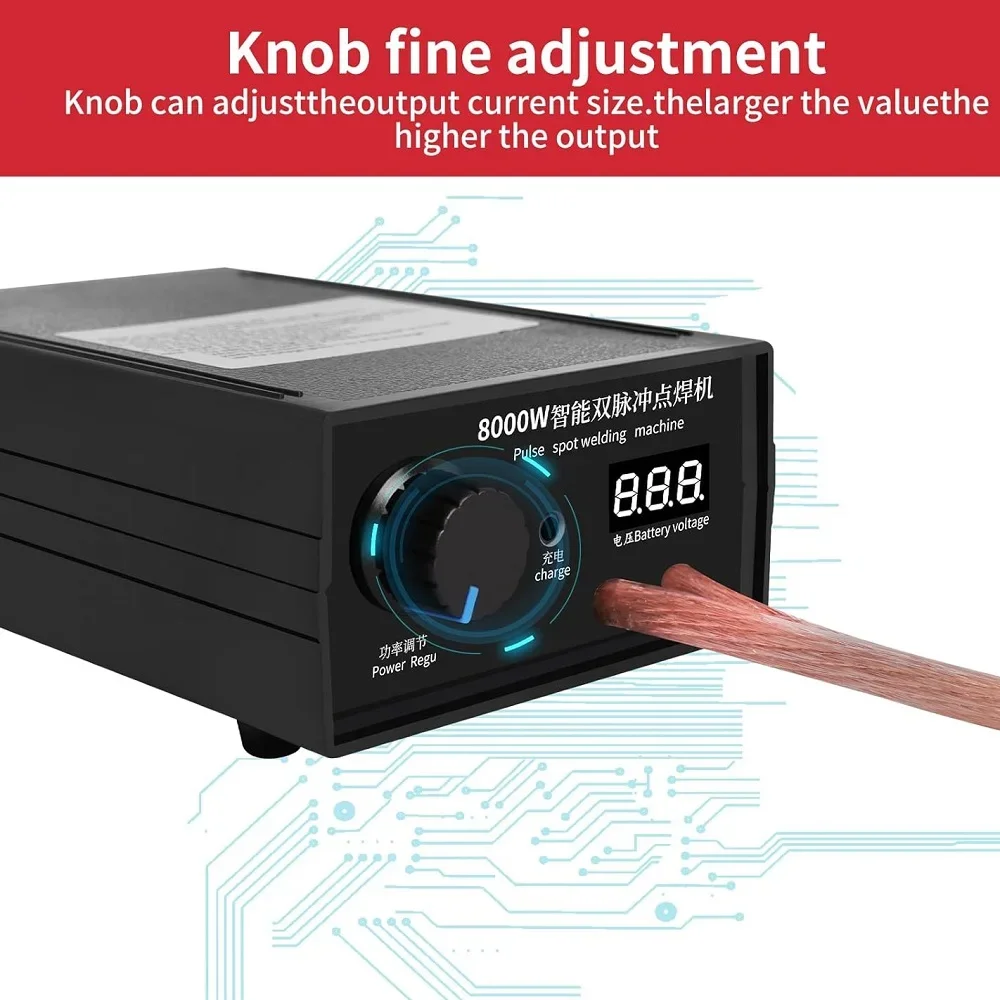 Zestaw mini zgrzewarki punktowej 8000 W DIY Automat 18650 Zgrzewanie punktowe na baterie Przenośna zgrzewarka punktowa Pióro do taśmy niklowej 0,15