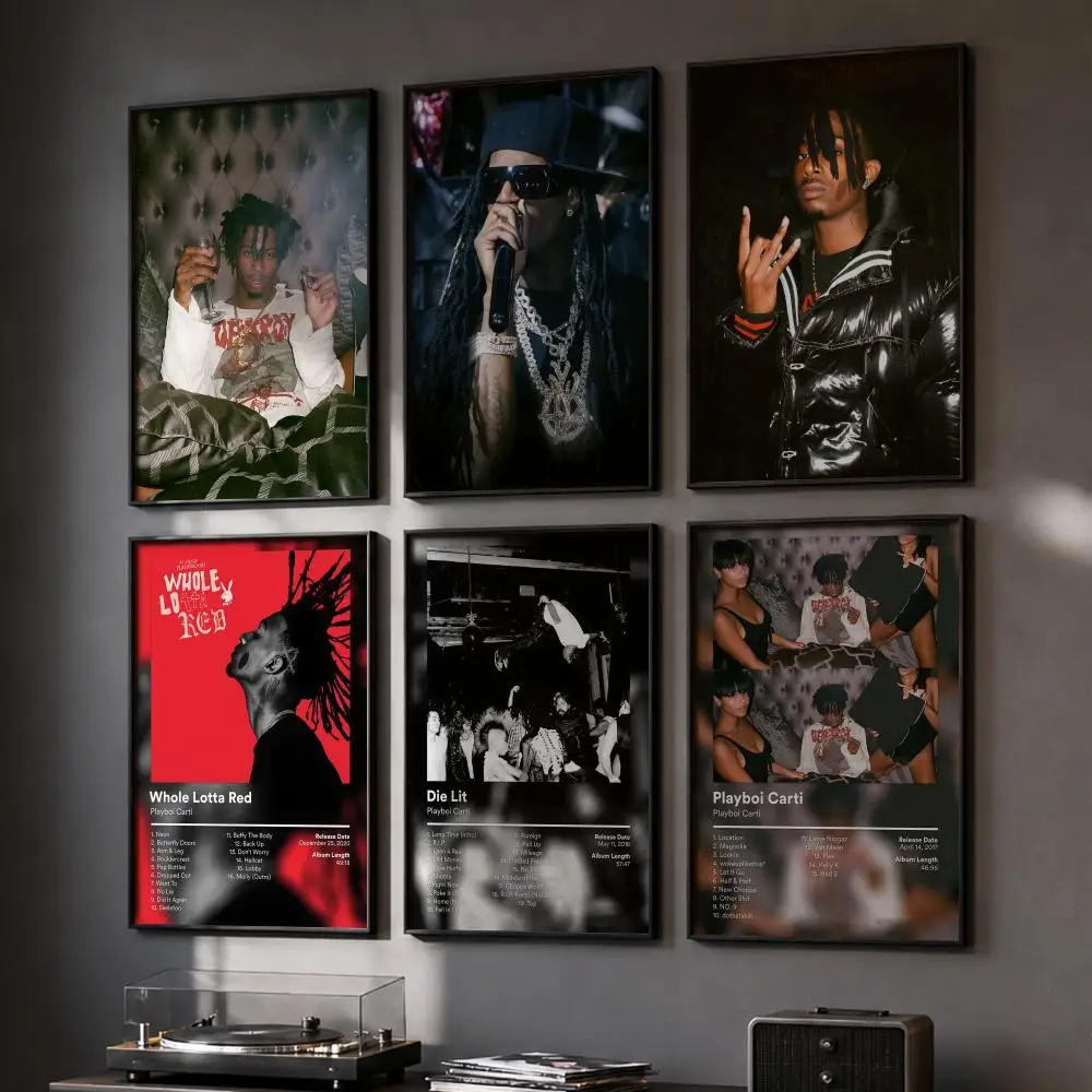 Image of P-Playboi Carti Singer Rapper Poster HD Wandkunst Wandaufkleber Home Wohnzimmer Schlafzimmer Bar Büro Dekor Drucke