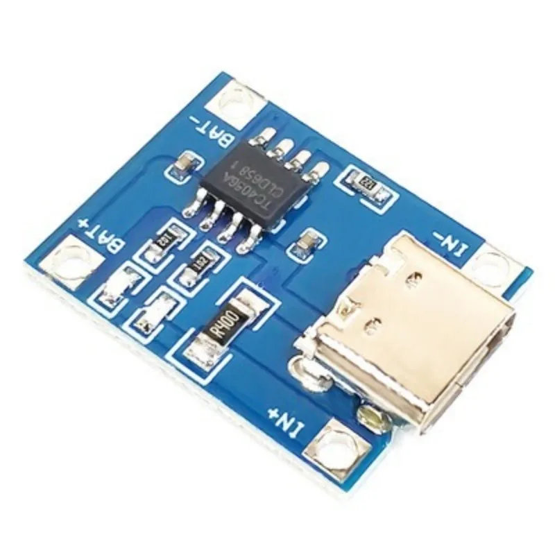 TP4056 1A 18650 Lithium Battery Charger Module with Overcharge Over-discharge Protection 3.7V To 4.2V