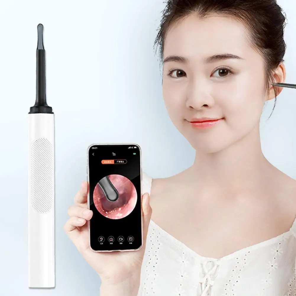 Ear Wax Cleaner With Camera 3.5mm Earwax Clean Otoscope Earwax Type-C Pixel Ear Phone Remover 500W Spoon With Support Andro T2N5