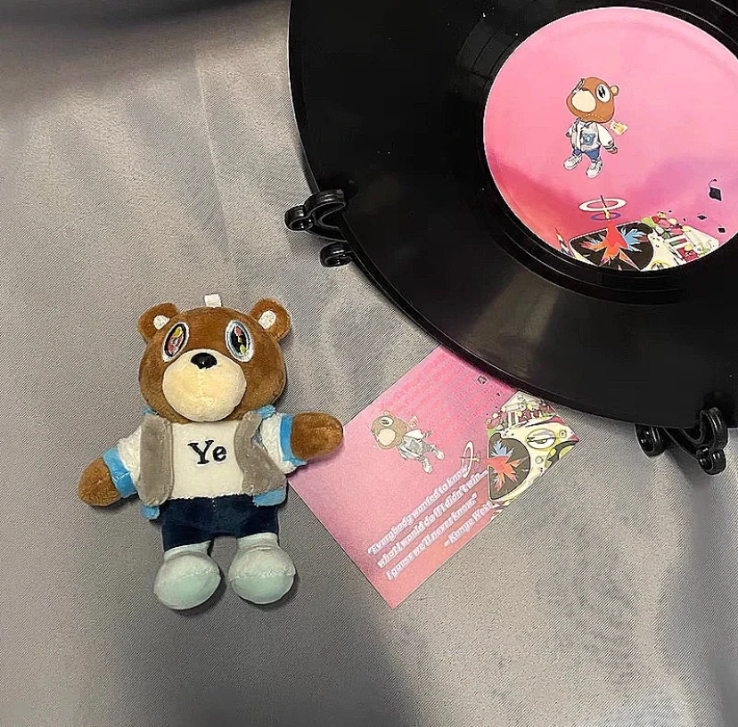Kanye West Dropout Bear Doll Keychain Backpack Pendant Accessory Fashionable Celebrity Collaborative Bear Pendant
